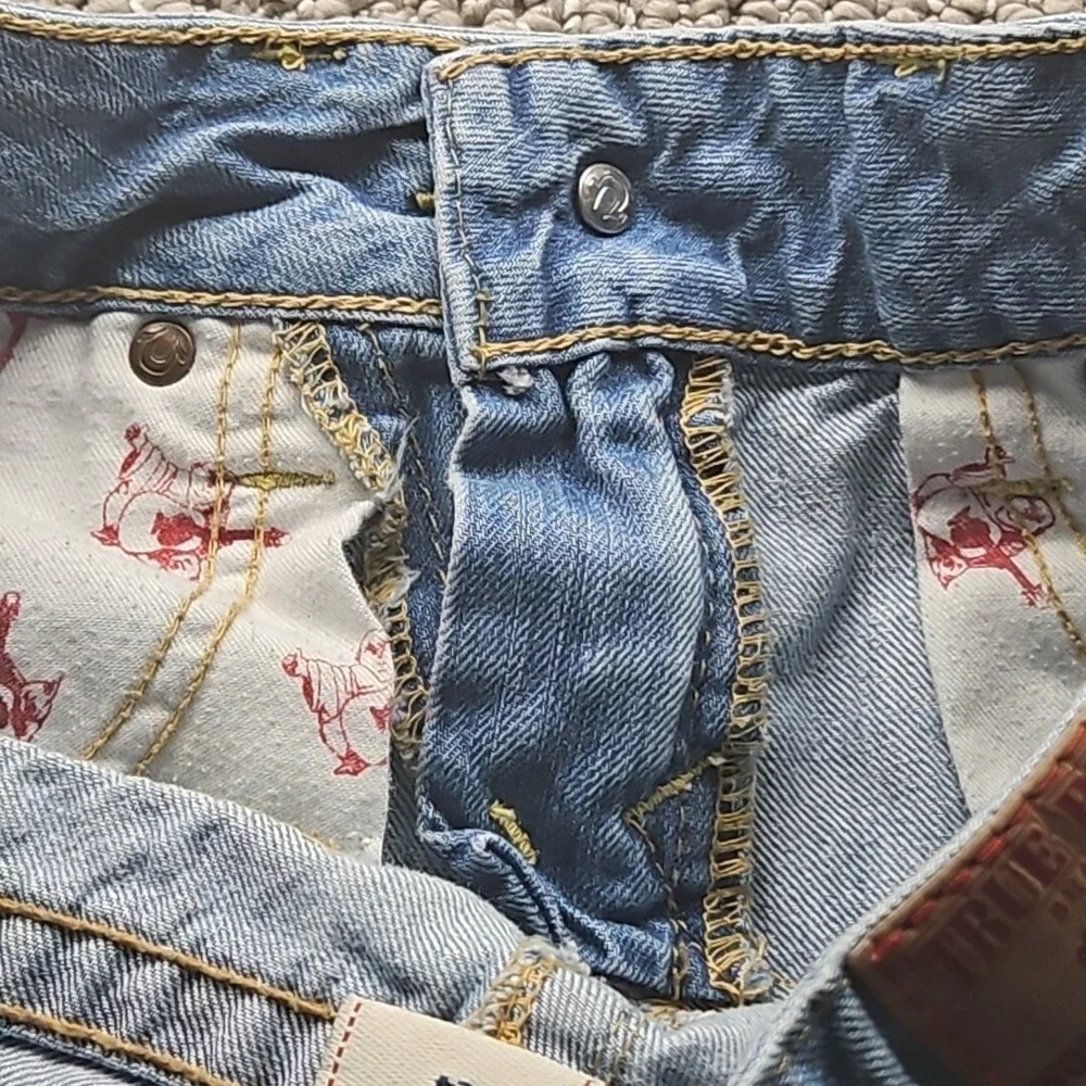 True Religion Skirt Womens 24 Abby Blue Denim Frayed See photos for Measurements